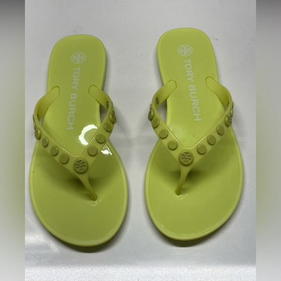 Tory Burch Shoes - Tory Burch Lime Green Flip Flops Size 5 “ Worn twice, Like New”